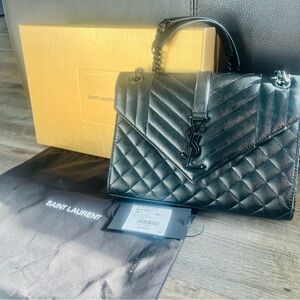 Saint Laurent Black Envelope Women's Bag